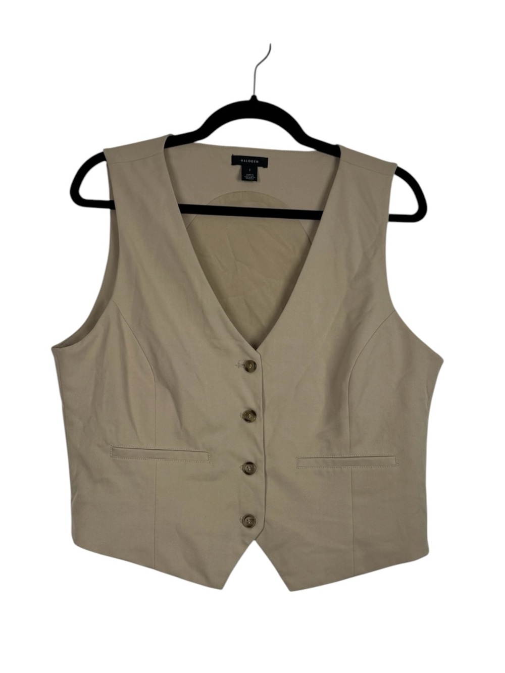 Halogen Vest Button Front V-Neck